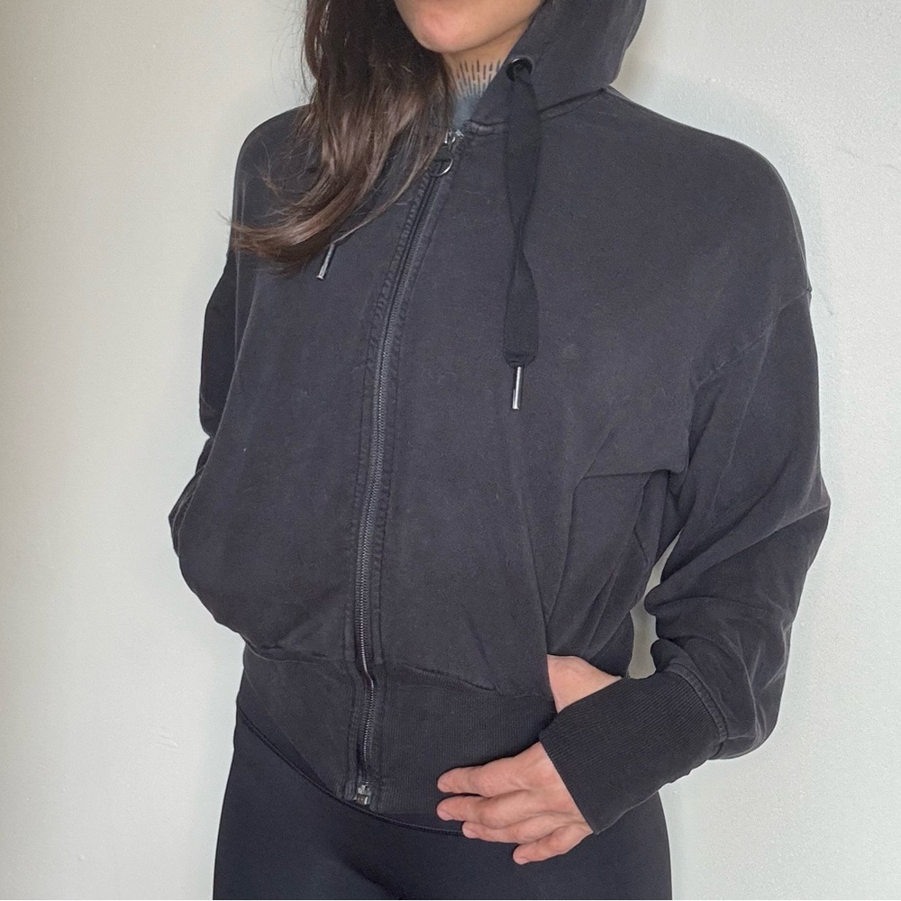 Athleta drop shoulder batwing full zip up hoodie women’s size xs